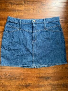 Madewell A-line Blue Denim Jeans Skirt size 34